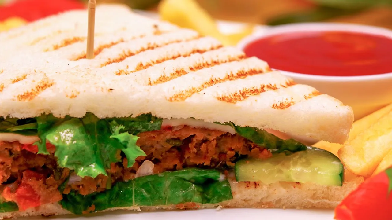 Chapli Kabab Sandwich Recipe by SooperChef