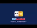 How To Create Mini Calendar Using HTML CSS and JavaScript