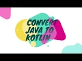 How to convert java code to kotlin