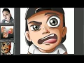 Twitch emote making of - Timelapse