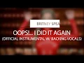 Download Lagu Oops!... I Did it Again (Official Instrumental Karaoke with Backing Vocals) - Britney Spears