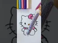 Coloring Hello Kitty and Friends with Markers and Glitter