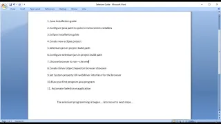 Selenium WebDriver First Script in Eclipse with Java - Part 2