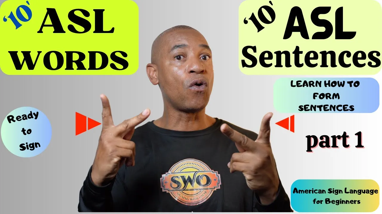 10 ASL Signs and 10 ASL Sentences (part 1) | Learn how to create an ASL sentence | Sign Language