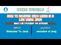 CODING SOLUTIONS JAVA PROGRAMS STRING MANIPULATIONS HOW TO REVERSE EACH WORD IN A LINE STRING JAVA
