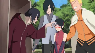 itachi revives to meet with sarada sasuke and naruto to tell his story and face the otsutsuki clan