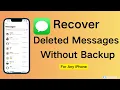 How to Retrieve Deleted Text Messages on iPhone WITHOUT Backup - EASILY Find Recover Lost Messages