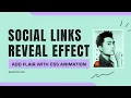 CSS Animations for Profile Cards - Social Links Reveal Effect