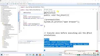 TestNG Tutorial 4 BeforeTest BeforeMethod