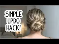 EASY UPDO HACK FOR BEGINNERS SHORT MEDIUM LONG HAIRSTYLE WEDDING GUEST HAIRSTYLE SUMMER HAIR