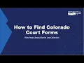 How to Find Colorado Court Forms