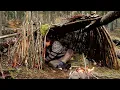 Download Lagu 3 Days Alone in the Forest – Primitive Bushcraft Shelter \u0026 Campfire Cooking  No Talking