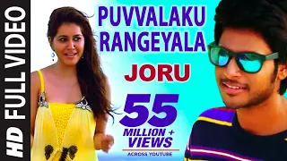 joru video songs puvvalaku rangeyala full video song sundeep kishan rashi khanna shreya ghoshal