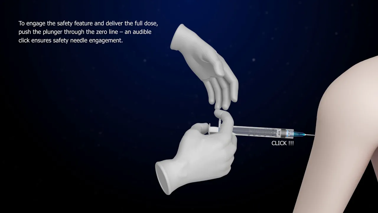 Seringue de sécurité rétractable Luer Lock SOL-CARE 120006IM 3 ml (100 pièces)