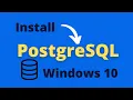 Download Install PostgreSQL Database Server on Windows 10