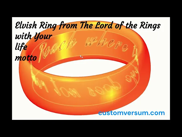 ELVISH RING WITH YOUR LIFE MOTTO video thumbnail