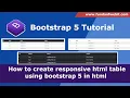 How to create responsive html table using bootstrap 5 in html how to create table in bootstrap 5