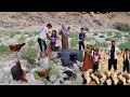 Download Lagu Nomadisch gezin vist in de bergrivier | Traditioneel koken en kippenhokken bouwen