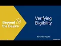 Verifying Eligibility