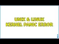Unix Linux kernel panic error