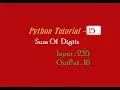 Python Sum Of Digits Of Number