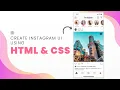 Instagram UI Clone Using HTML CSS