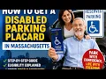 How to get a disabled parking placard in Massachusetts