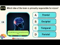 The Human Brain Quiz MCQ Interactive Quiz on Brain-Human Physiology Quiz - Brain