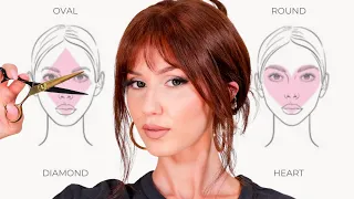 The PERFECT Curtain Bangs for Your Face Shape (long, square, round face)
