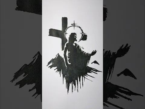 I turned a StickMan into JesusChrist ✝️🙏#jesus #art #drawing #christianart #shorts