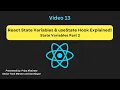 13 React State Variables useState Hook Explained State Variables Part 2