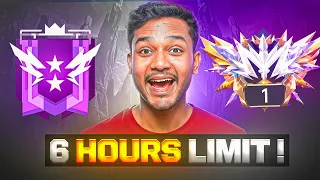 ONLY 6 HOURS FREE FIRE LIMIT… CAN I REACH GRANDMASTER TOP 1? 