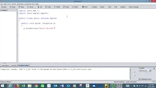 First program in DrJava