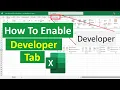How to Enable the Developer Tab in Excel for VBA and Macros