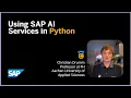 Using SAP AI Services in Python