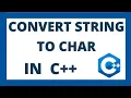 Convert string to char array in c String to char datatype conversion