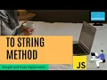 What is TOSTRING Method on Array TOSTRING on array in JavaScript