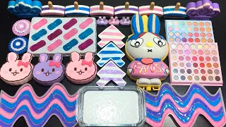 RELAXING WITH GALAXY RABBIT SLIME ! Mixing MAKEUP, CLAY & Glitter into GLOSSY Slime !!!