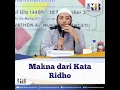 Makna Dari Kata Ridho