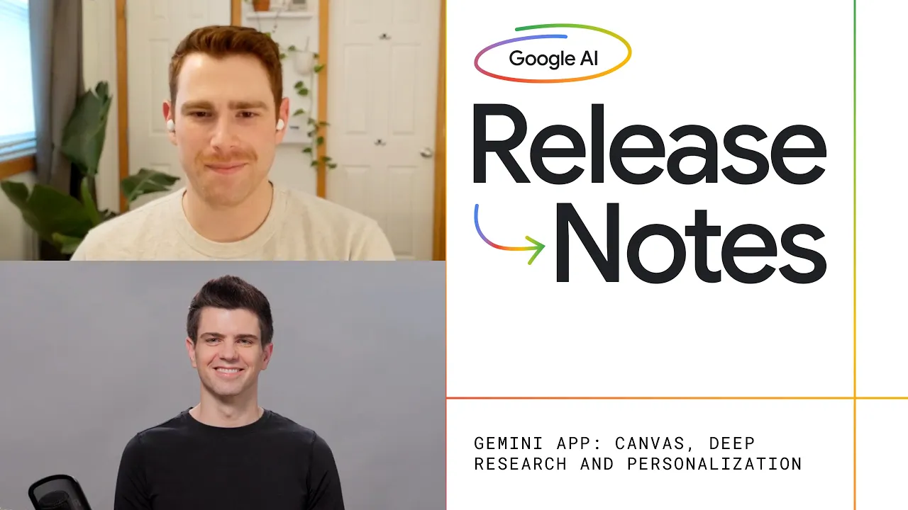 Gemini app: Canvas, Deep Research and personalization