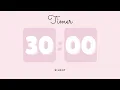 30 Minutes Silent Timer with Cute Ending Alarm Pastel Pink Timer