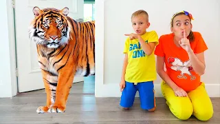 فلاد ونيكي يريدان حيوان أليف جديد   قصص مضحكة للاطفال دندنها