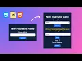 How I Created a Fun Word Guessing Game with HTML CSS JavaScript