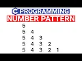 Pattern Program in C Number Pattern Using C Program - C Language in Hindi