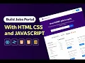 Build a Complete Job Portal Website in 1 Hour HTML CSS JavaScript Project Free Source Code