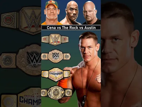 John Cena vs The Rock vs Stone Cold | WWE Title Comparison 🏆 #shorts