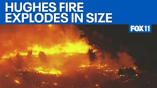LIVE: Hughes Fire forces evacuations in Castaic