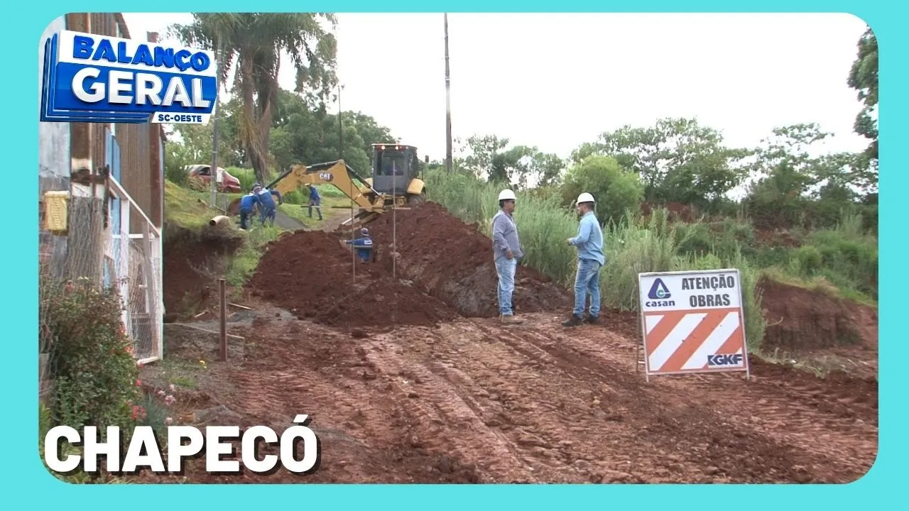 Rede de esgoto: Casan realiza obras para chegar a 90% das casas de Chapecó atendidas em 2033