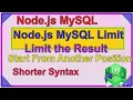 Node js MySQL Limit