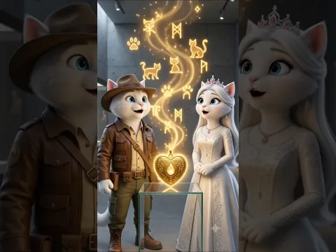 The Cat Who Traveled Through Time The End 🥰🥰🙏#ai #beautiful #cat #cartoon #shortvideo #shorts